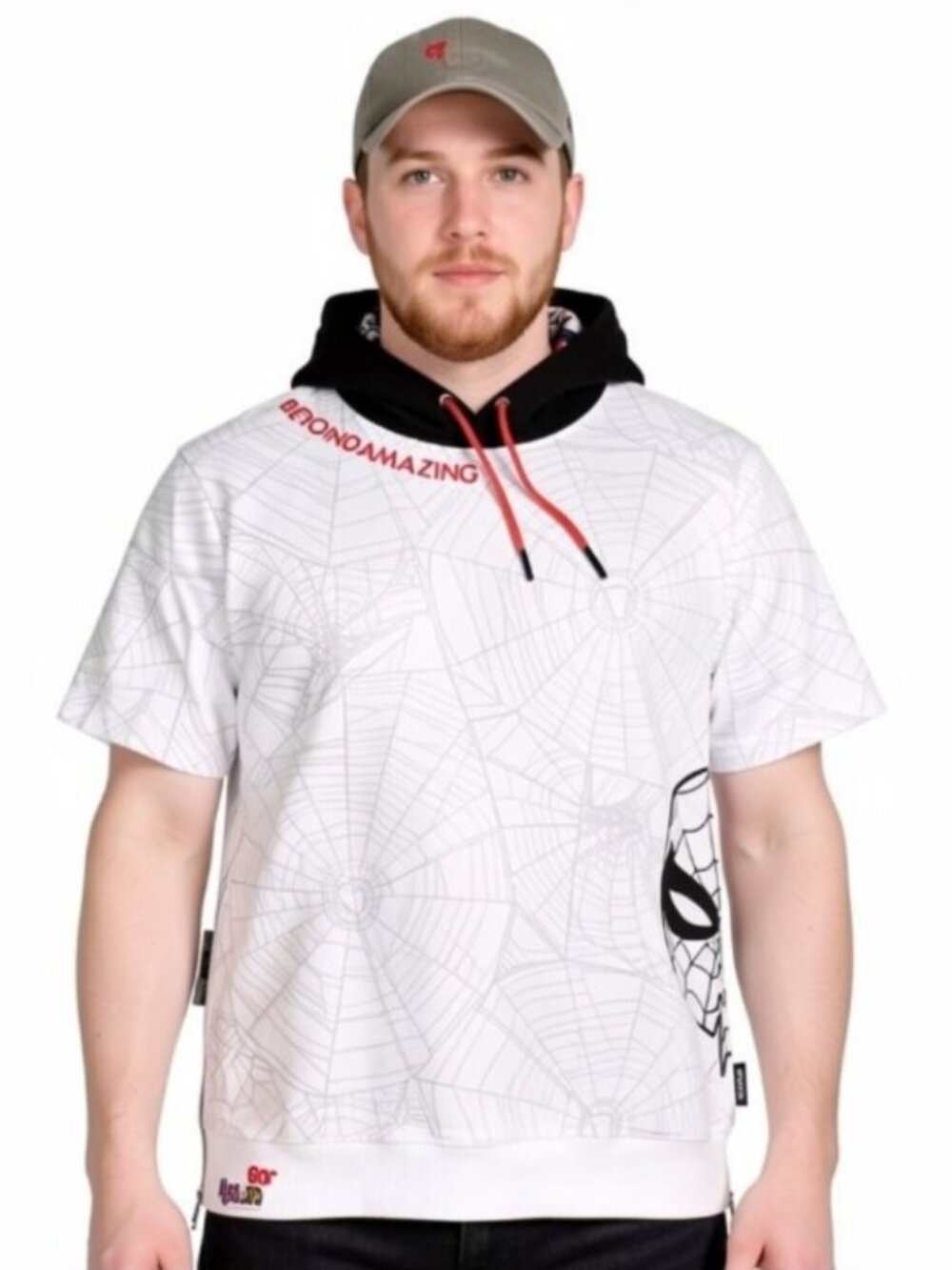 L💥Spider-Man 60th Anniversary Hooded White T-Shirt Vest by Ashley Eckstein